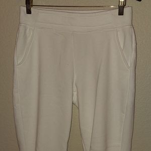 Ultrasoft, Fleece Lounge / Sweatpants by Tek Gear in White (Medium / Petite)